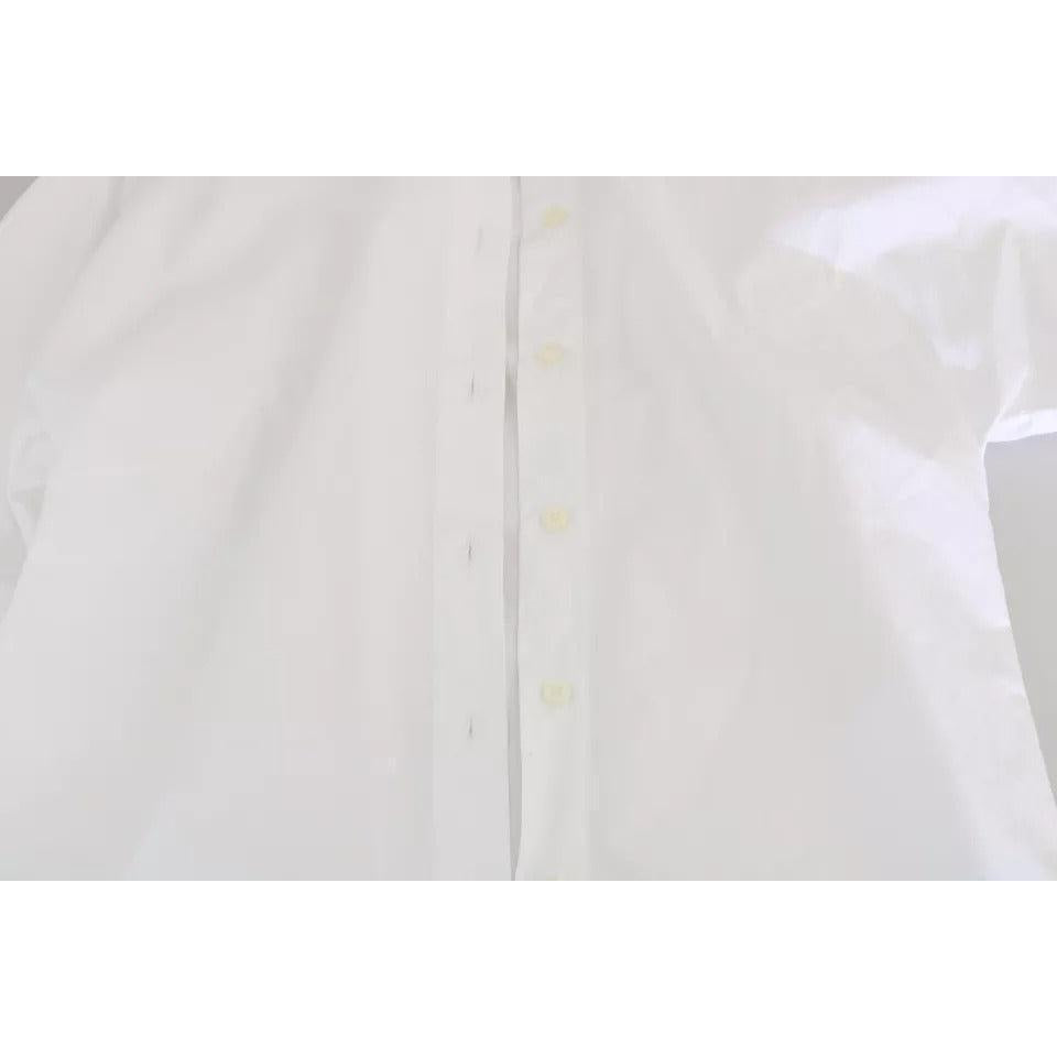 Dolce &amp; Gabbana White Collared Short Sleeve Polo Shirt Top