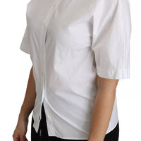 Dolce & Gabbana White Collared Short Sleeve Polo Shirt Top