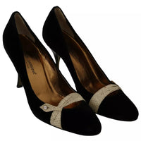 Dolce & Gabbana Black Velvet Ayers High Heels Pumps Shoes