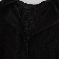 Dolce & Gabbana Black Lace Long Sleeve Blouse Nylon Top