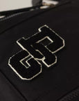 Dolce & Gabbana Black Nylon Leather DG Logo Patch Messenger Cross Body Bag