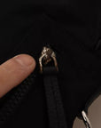 Dolce & Gabbana Black Nylon Leather DG Logo Patch Messenger Cross Body Bag