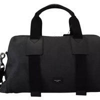 Dolce & Gabbana Black Gray Holdall Tote Men Hand Shoulder Bag