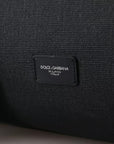 Dolce & Gabbana Black Gray Holdall Tote Men Hand Shoulder Bag