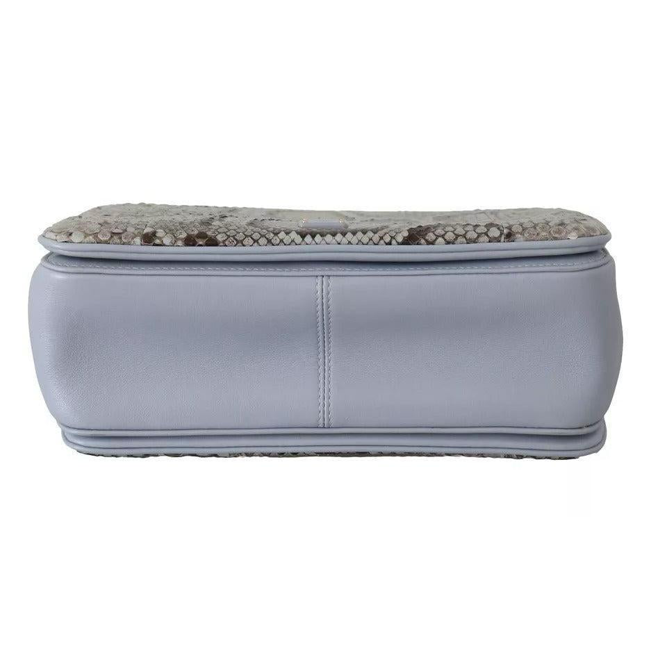 Dolce &amp; Gabbana Blue Exotic Leather Shoulder Purse Cross Body Bag