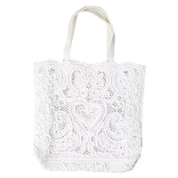 Dolce & Gabbana White Cordonetto Lace Beatrice Tote Bag