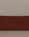 Dolce & Gabbana Brown Wide Waist Design Leather Gold Metal Buckle Belt