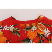 Dolce & Gabbana Embellished Crepe Blouse with Blossom Print