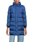 Love Moschino Chic Long Down Jacket with Logo Detail