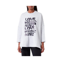 Love Moschino Gray Cotton Women Sweater