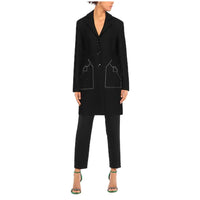 Love Moschino Black Wool Women Coat