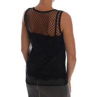 Dolce & Gabbana Elegant Black Lace Sleeveless Cami Blouse