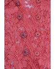 Dolce & Gabbana Elegant Orange Floral Lace Crystal Cardigan Blouse