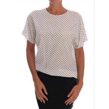 Dolce & Gabbana Chic Polka Dot Silk Blouse