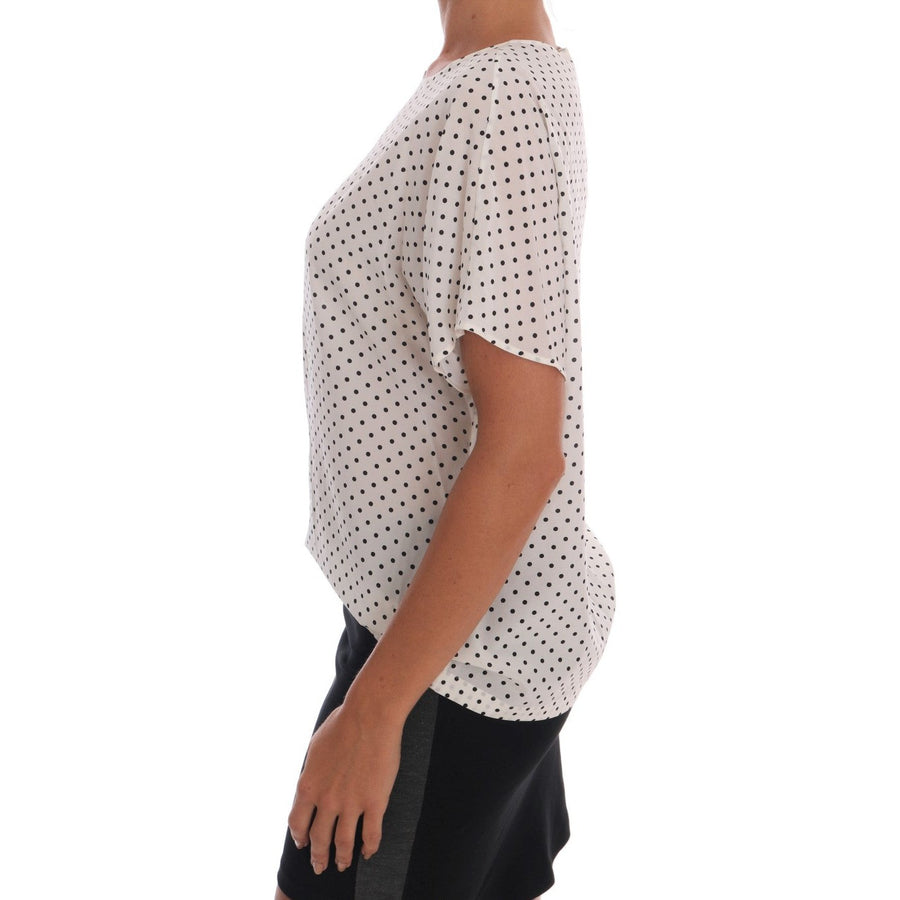 Dolce & Gabbana Chic Polka Dot Silk Blouse