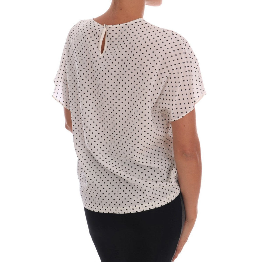 Dolce & Gabbana Chic Polka Dot Silk Blouse