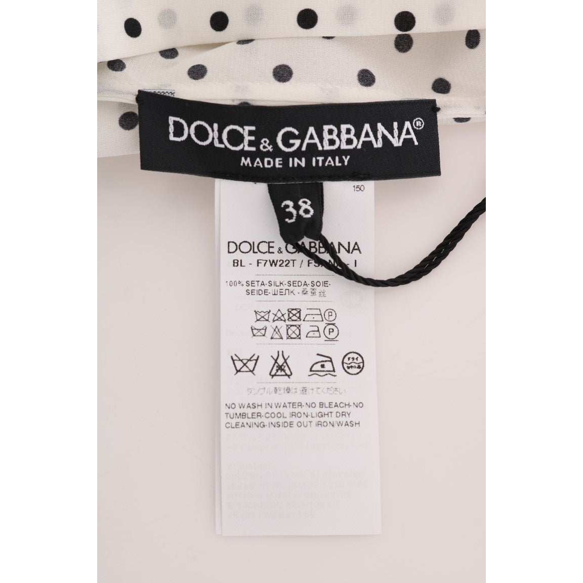 Dolce &amp; Gabbana Chic Polka Dot Silk Blouse