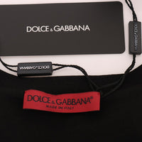 Dolce & Gabbana Black Floral Sequined Cami Blouse