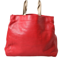 Dolce & Gabbana Red Leather #DGFamily Patch Shopping Tote Bag