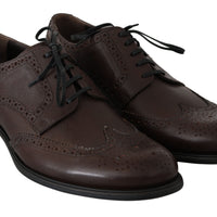 Dolce & Gabbana Elegant Brown Leather Derby Brogues