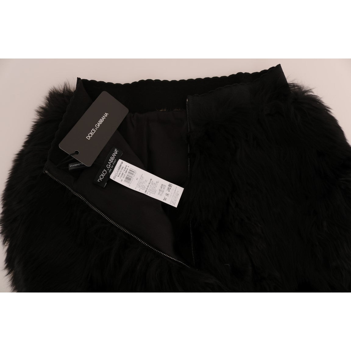 Dolce &amp; Gabbana Exquisite Black Mink Fur Mini Shorts