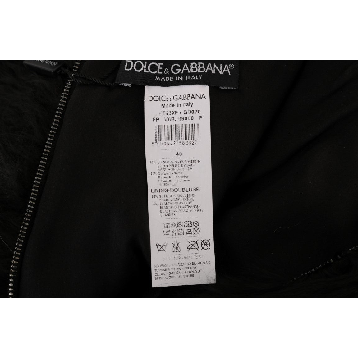 Dolce &amp; Gabbana Exquisite Black Mink Fur Mini Shorts