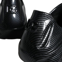 Dolce & Gabbana Black Foiled Rubber Toy Low Top Men Sneakers Shoes