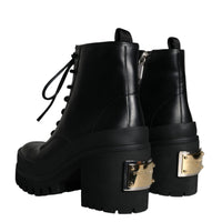 Dolce & Gabbana Black Lace Up Trekking Ankle Boots Men Shoes