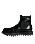Dolce & Gabbana Black Belted DG Logo Men Chelsea Boots Shoes