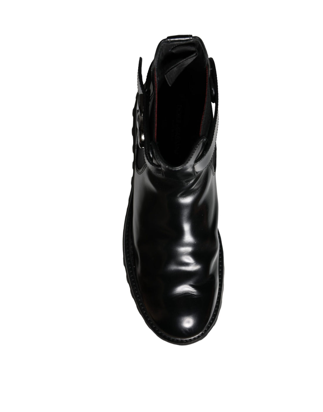 Dolce & Gabbana Black Belted DG Logo Men Chelsea Boots Shoes