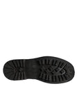 Dolce & Gabbana Black Lace Up Mid Calf Boots Men Shoes