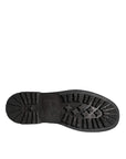 Dolce & Gabbana Black Lace Up Mid Calf Boots Men Shoes