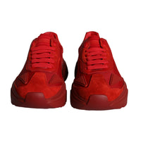 Dolce & Gabbana Red Leather Daymaster Low Top Sneakers Shoes