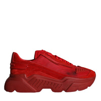 Dolce & Gabbana Red Leather Daymaster Low Top Sneakers Shoes