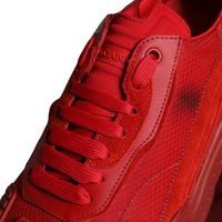 Dolce & Gabbana Red Leather Daymaster Low Top Sneakers Shoes