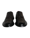 Dolce & Gabbana Black Leather Oxford Wingtip Formal Men Shoes