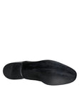 Dolce & Gabbana Black Calfskin Leather Derby Men Dress Shoes