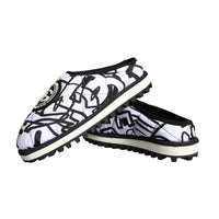 Dolce & Gabbana Black White Quilted Logo Sandals Slides Shoes