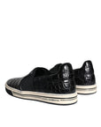 Dolce & Gabbana Black Leather Loafers Slippers Casual Shoes
