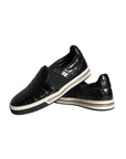 Dolce & Gabbana Black Leather Loafers Slippers Casual Shoes