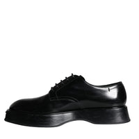 Dolce & Gabbana Black Calf Leather Derby Formal Dress Shoes