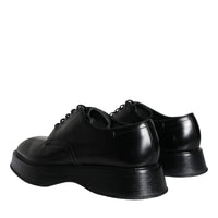 Dolce & Gabbana Black Calf Leather Derby Formal Dress Shoes