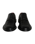 Dolce & Gabbana Black Leather Oxford Wingtip Formal Men Shoes