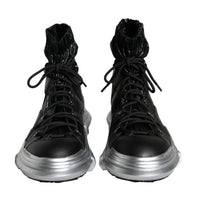 Dolce & Gabbana Black Nylon Galileo High Top Sneakers Shoes