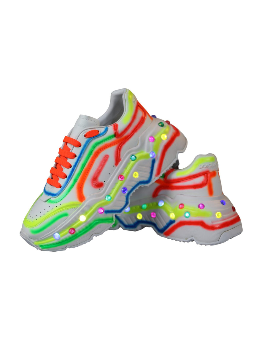 Dolce & Gabbana Multicolor Daymaster LED Lighted Sneaker Shoes