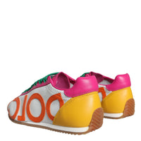 Dolce & Gabbana Multicolor Leather Logo Casual Sneakers Shoes