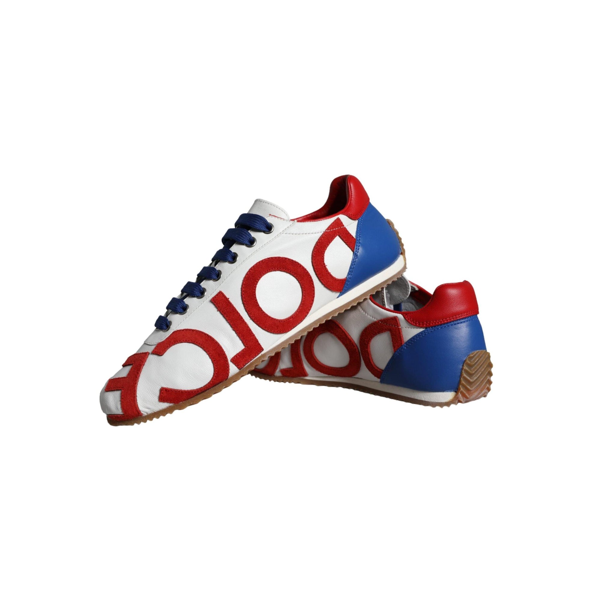Dolce &amp; Gabbana Multicolor Leather Logo Casual Sneakers Shoes