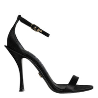 Dolce & Gabbana Black KEIRA Heels Ankle Strap Sandals Shoes