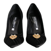 Dolce & Gabbana Black Heart DEVOTION Heels Pumps Shoes