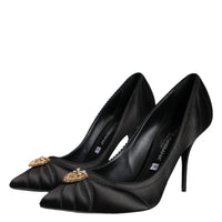 Dolce & Gabbana Black Heart DEVOTION Heels Pumps Shoes